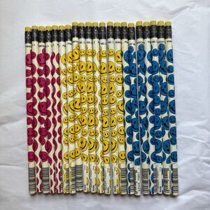 Vintage Smiley Face Pencils Lot of 21 Unsharpened Pentech No. 2